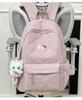Schoolbag new ins style men's and women's solid color backpack junior high school campus light schoolbag fashionable simple large capacity backpack