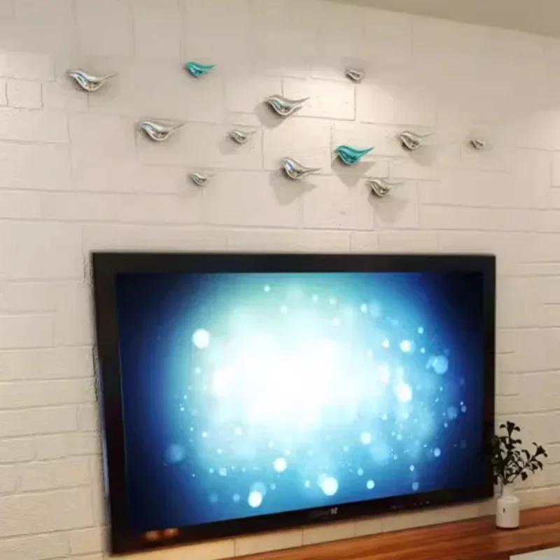 Stereoscopic Wall Hanging Ornaments Bird Living Room Wall Background Display Plating Decor Golden Bird Sofa TV Decor Accessories