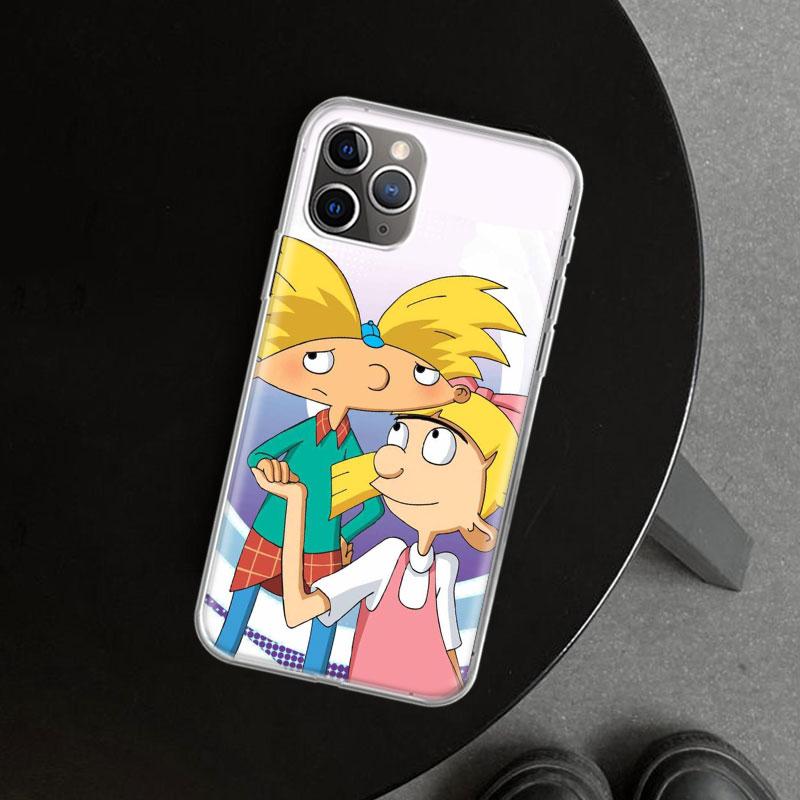 Hey Arnold Helga Cute Funny Cartoon Phone Case Cover For iPhone 11 12 13 Mini 14 15 Plus 16 Pro Max 17 Air 7 8 + SE Art Customiz