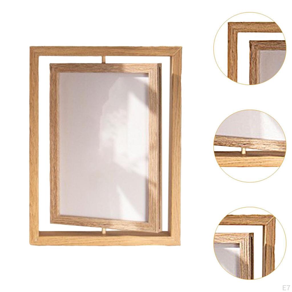 Creative Double-Sided Photo Frame, Modern Crafts, Display, Rotating Frame for TV