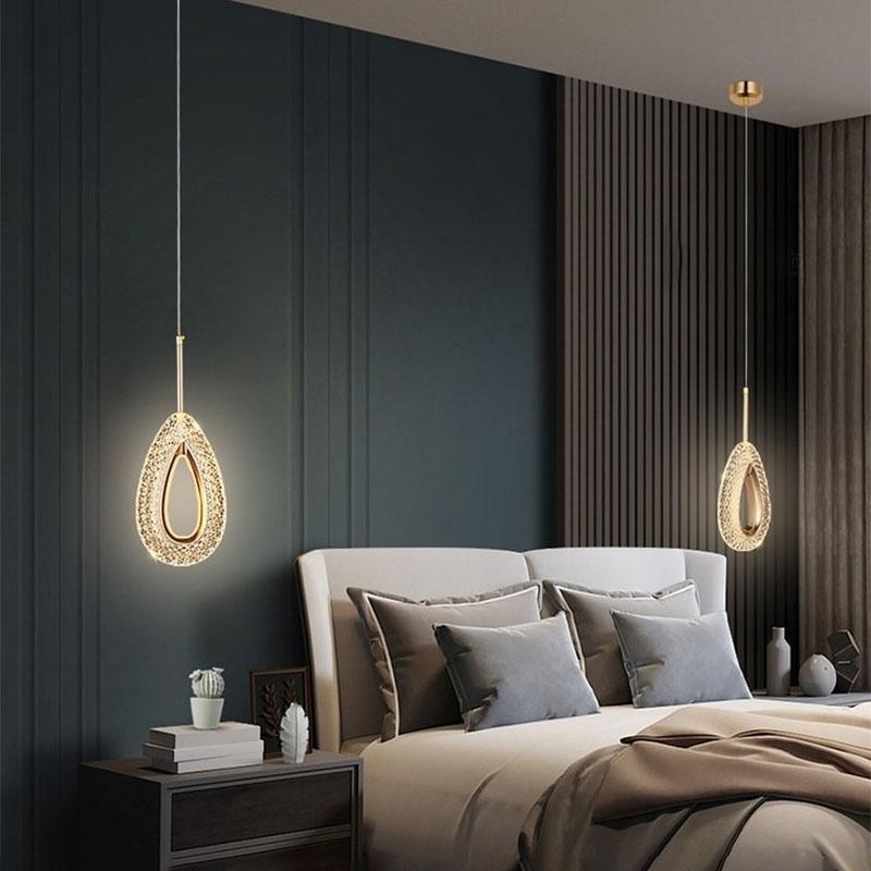 Nordic LED Heart-Shaped Pendent Light Modern Indoor Lighting Home Bedside Lamp Living Room Decor Fashion Light Luxury Chandelier