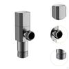 Angle Stop Valve G1/2 Shut Off Leakproof 1/2'' Inlet Outlet with Adapter for Toilet Kitchen