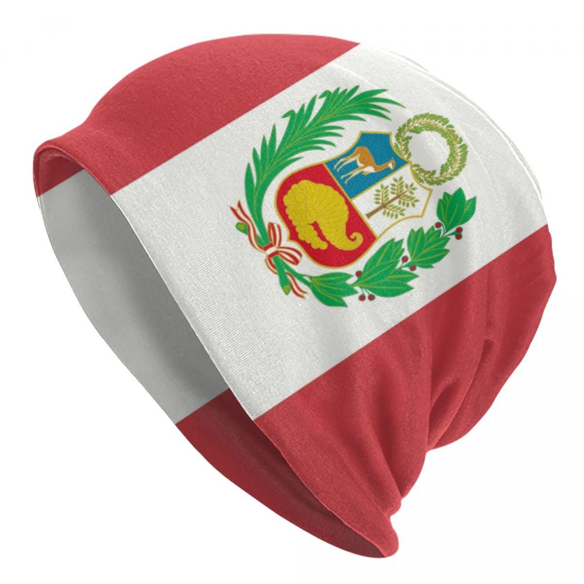 Flag Of Peru Peruvian Bonnet Hat Knitting Hats Unisex Women Cool Unisex Winter Warm Skullies Beanies Caps Beanies Cap