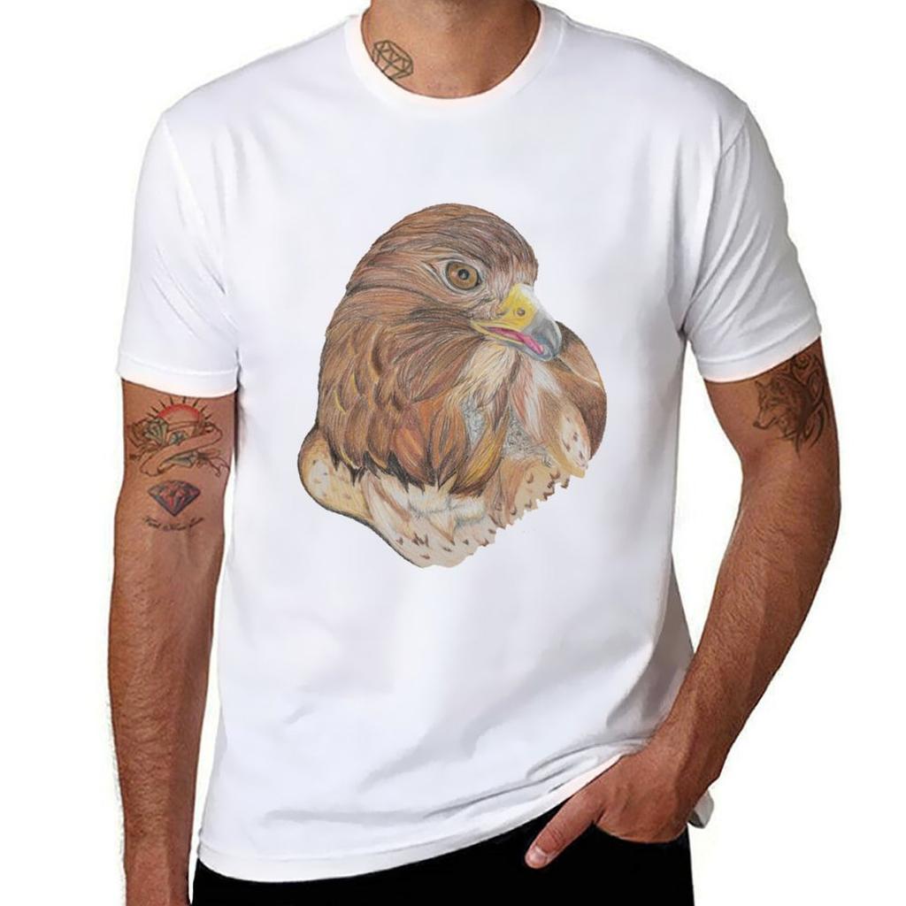 Red Tailed Raptor Tshirt Work Utility Short Sleeve Shirt