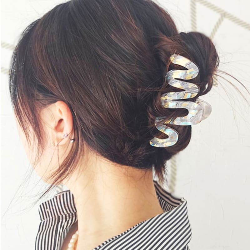 

RACOHA Glitter pattern frill Hair Claw Clip multi