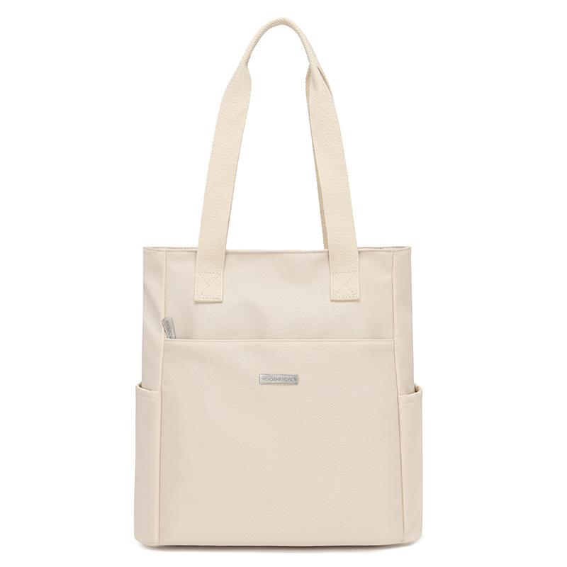 

Женская нейлоновая сумка-тоут, легкая сумка через плечо, большая вместимость, сумка для мамы бежевый