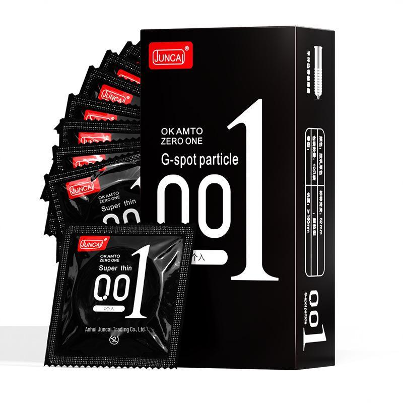 Juncai Ultra-Thin Hyaluronic Acid Ribbed Condoms Set for Adult Family Planning