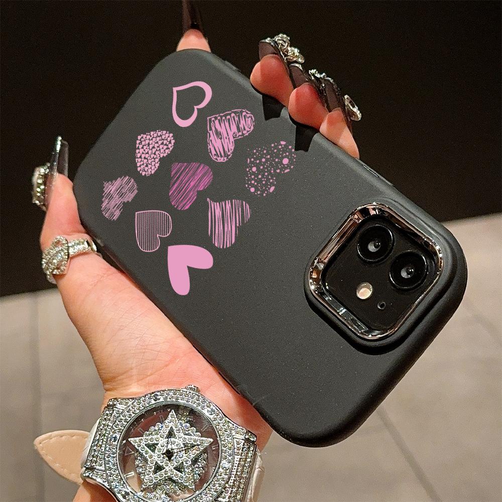 Solid Color Silver Edge Lens Soft Liquid Silicone Shockproof Phone Case for iPhone Samsung Huawei Honor Xiaomi Redmi OPPO Realme Vivo Infinix Tecno