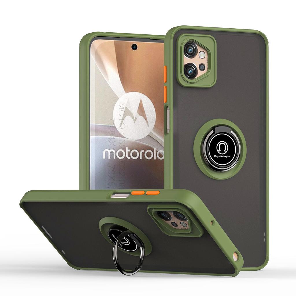 Camera Protection For Motorola Moto G32 Ring Car Holder Cover NEW Shockproof Magnetic Case Magnet Ring Matte Case