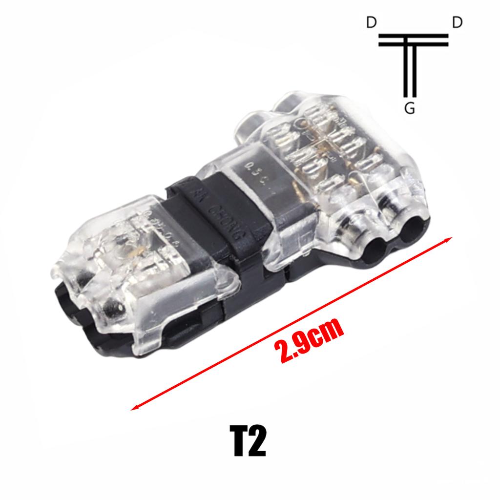 20/1PCS T Tap Wire Connectors Disconnect Terminals Low Voltage Wire Splitter Connector Push-in Lever Quick Wire Connectors