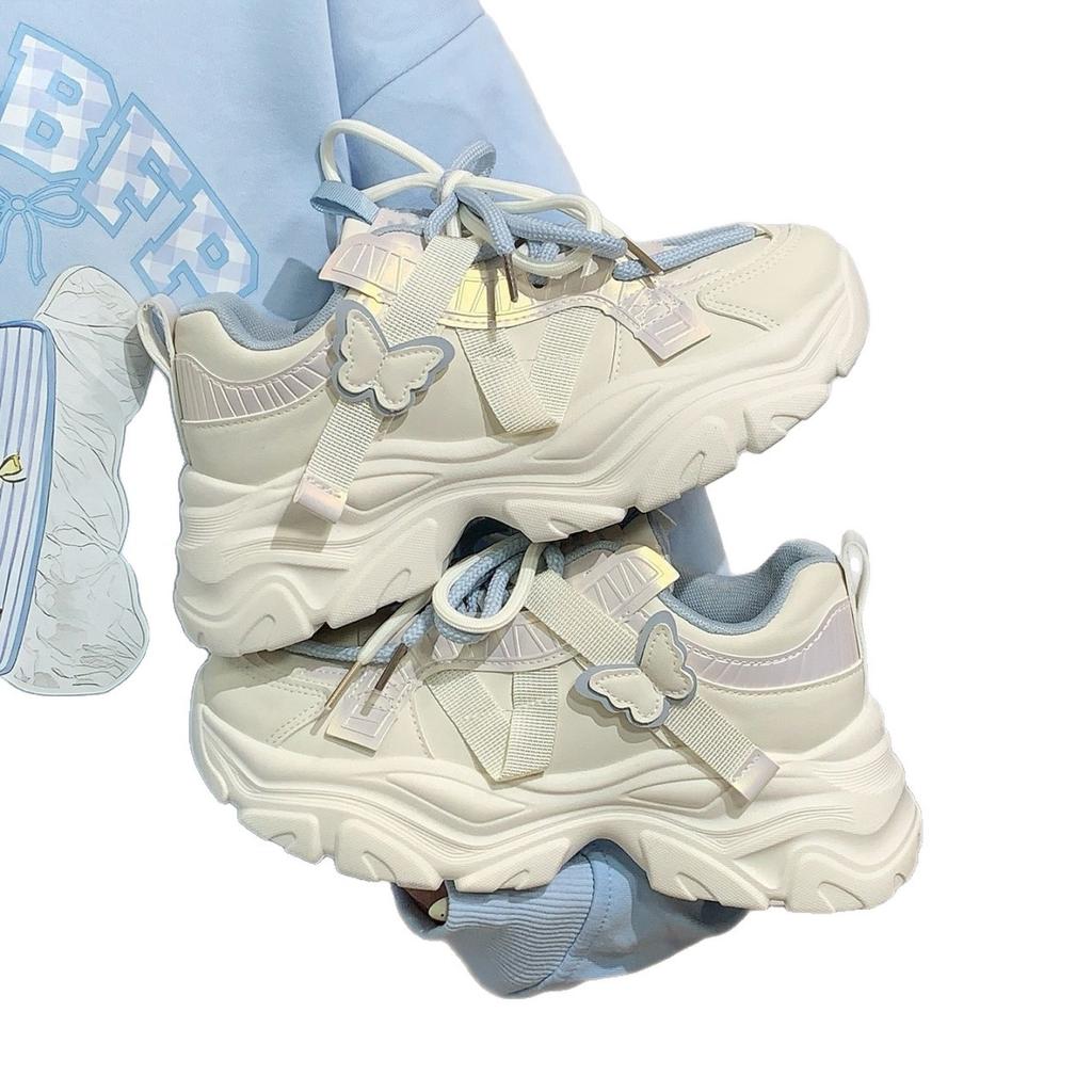High-value Dad Shoes Ins Trendy Autumn and Winter New Height-increasing Butterfly Sports Dad Shoes