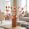 8 Heads Artificial Persimmon Branch Realistic Handmade Simulation Persimmon Fruit Elegant Plastic Fake Plants Living Room