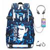 Football Printed Student Backpack Multifunctional Usb Interface Large Capacity Leisure Travel Backpack