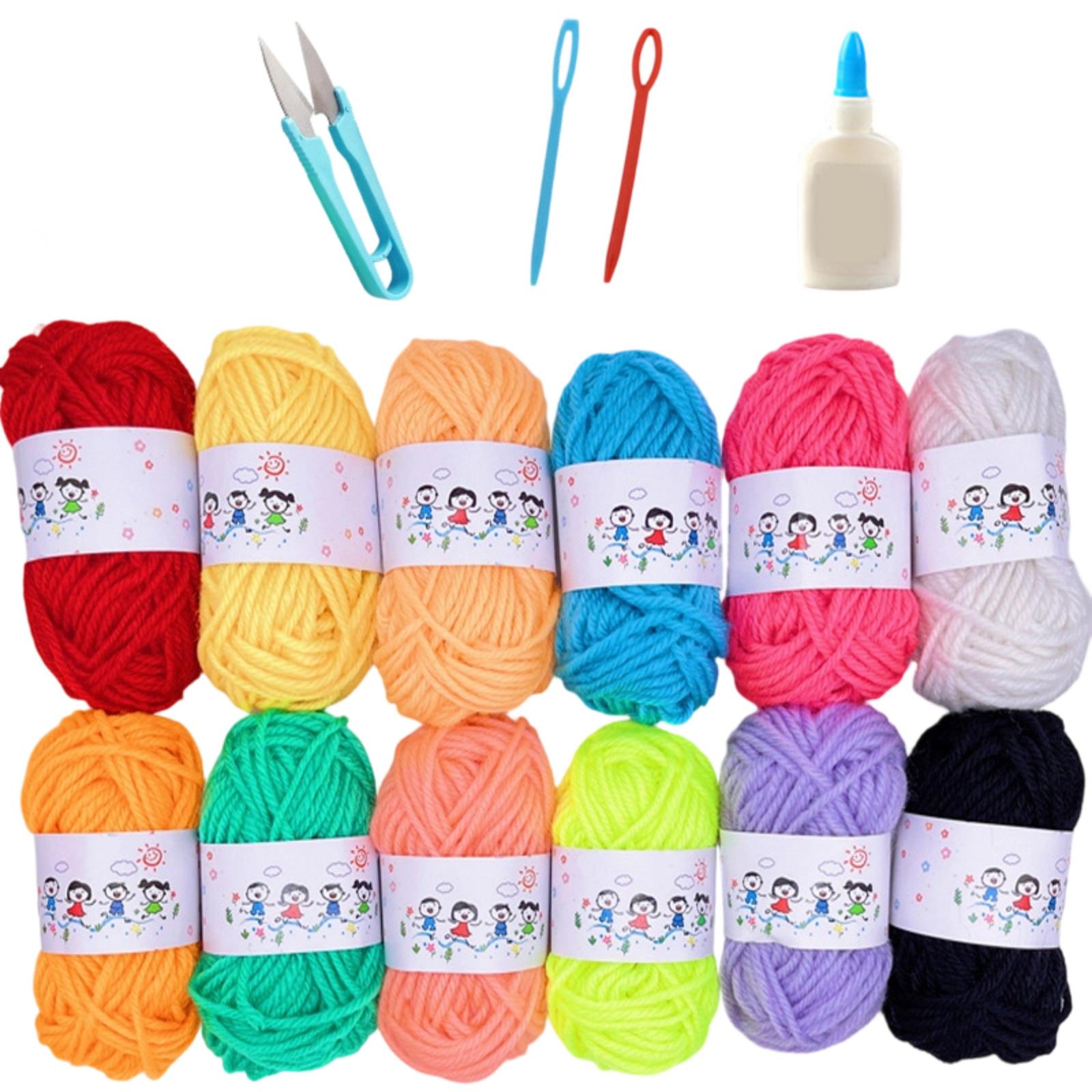 12 Color Handmade DIY Yarn For Knitting, Pasting, And Painting Materials 25ml one size