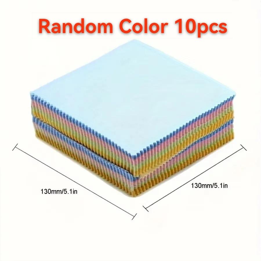 5/10/20/30Pcs Colored Microfiber Square Wipe Cloth For Eyewear Accessories 13cm