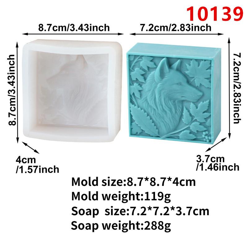 Animal Howling Wolf Shape Silicone Soap Mold DIY Wolf Shape Mountain Forest Animal Resin Plaster Molds Cake Soap Home Decoration