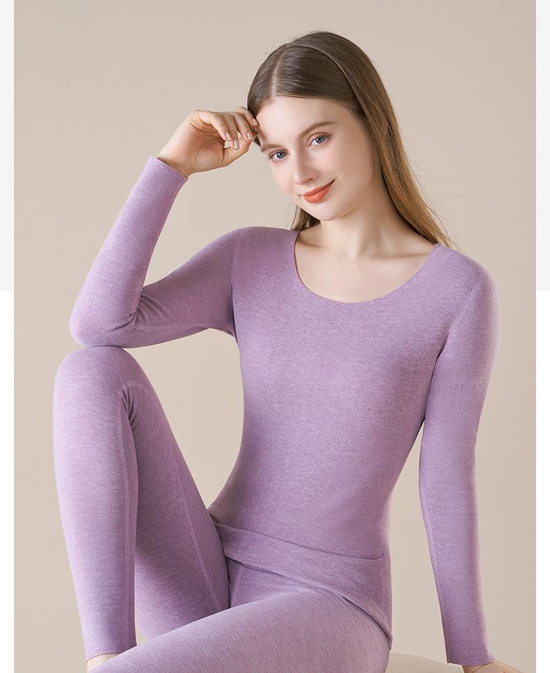 Herren- und Damen-Thermo-Unterwäsche-Set aus deutschem Kaschmir - Seiden-Unterhemd & Kälteabweisende Hose für Herbst/Winter