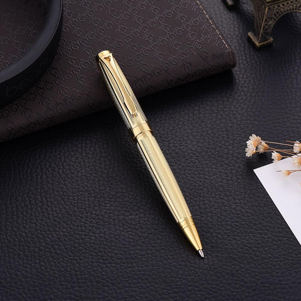 Metal Custom Company Logo New Fashionable Rose Gold Ballpoint Pen with 1.0mm Writing Width