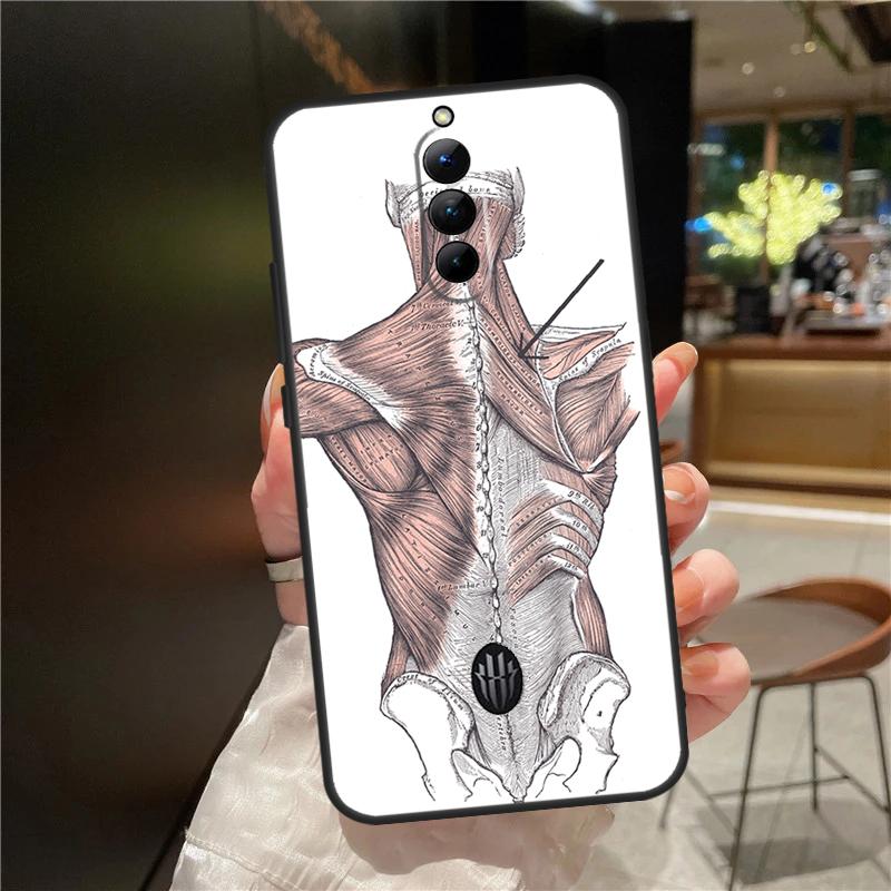 Human Anatomy Case For ZTE Nubia Red Magic 11 10 9 8 8S 9S 10S Pro Plus 6 7 6S 7S For RedMagic 10 Air Cover
