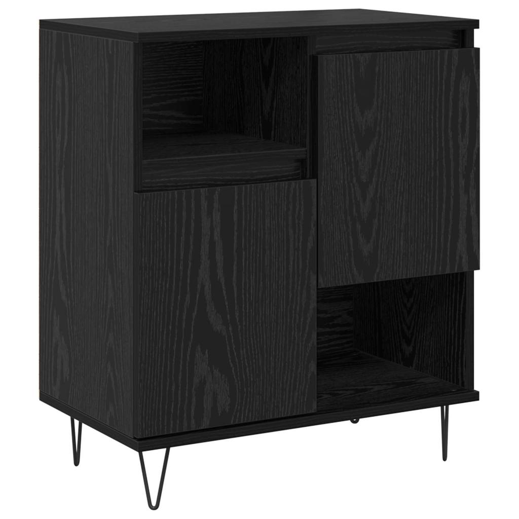 Sideboard Set of 3 Black Oak Effect 60 x 35 x 70 cm