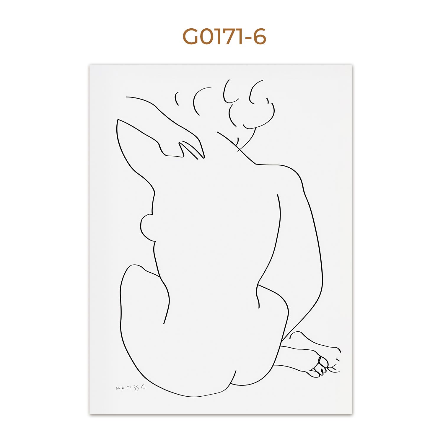 

Modern Nordic Matisse Abstract Line Character Morandi Black And White Wall Canvas Posters Painting Prints Living Room Art Decor 21x30cm No Framed