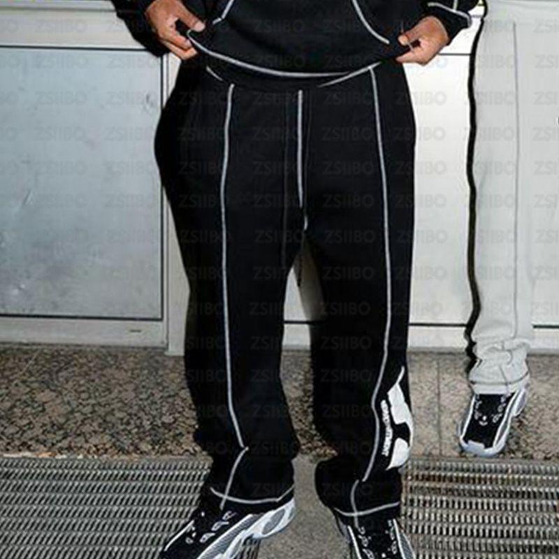 

Нишевый стиль 2023 Трендовая толстовка оверсайз с принтом букв NFS Y2g Хип-хоп уличная одежда Пуловер Куртка Топы Black pants XL