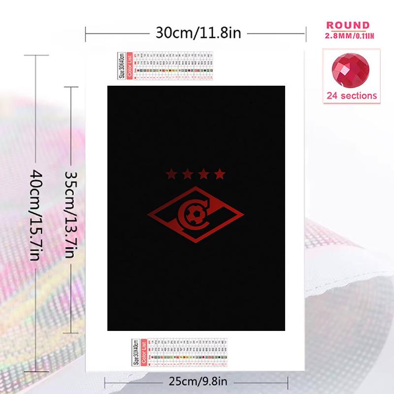 Spartak Moscow Fire.71 100% Round Full Drill 5D DIY Diamond Painting Embroidery Cross Stitch Rhinestone Décor