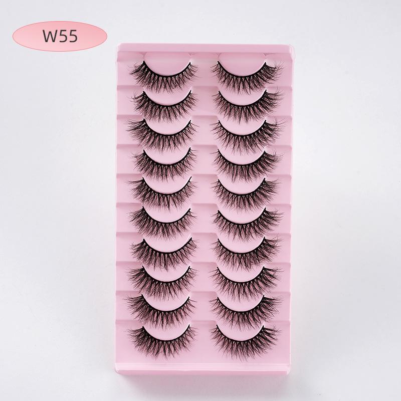 

5D False Eyelashes - 10 Pair Pack: European & American Style, Multi-Layer, Soft, Natural, Dense