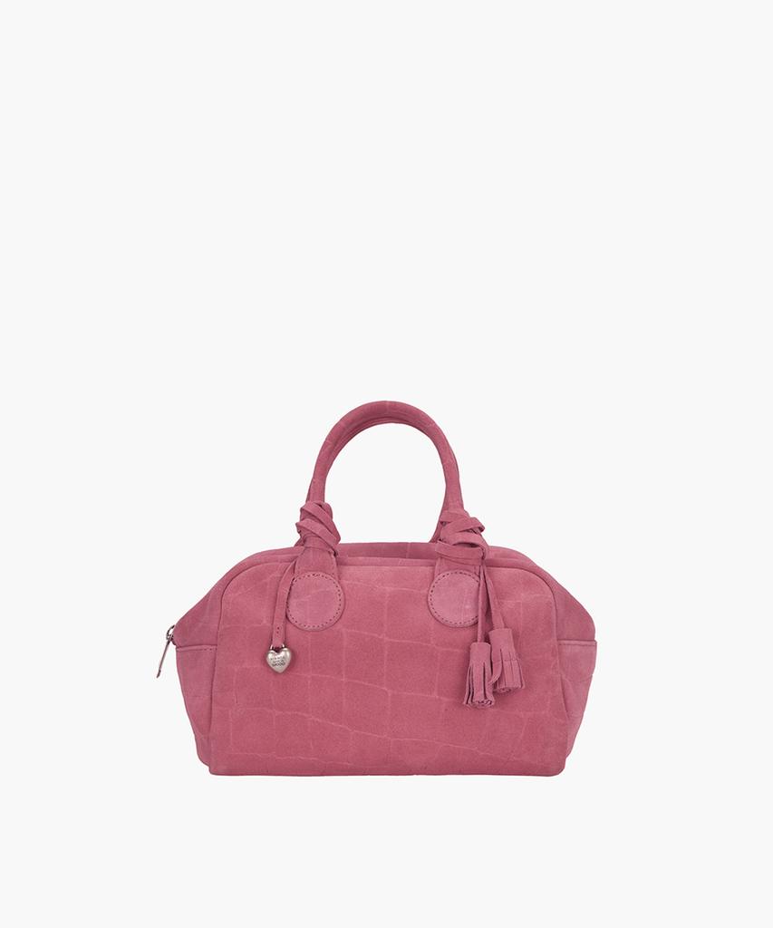 Margesherwood Soft Bowling_Pink Croc-Effect Suede