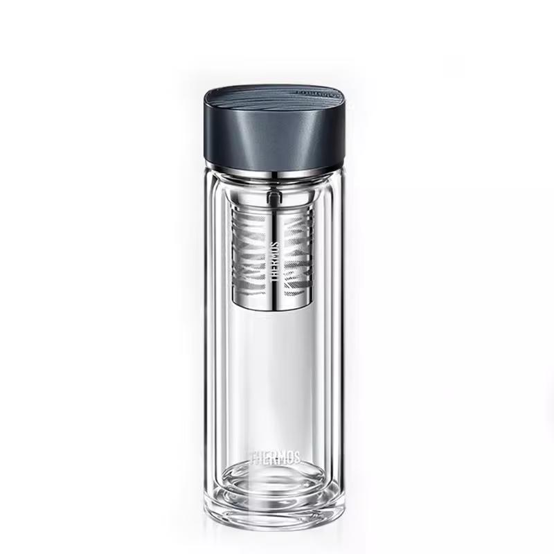 THERMOS Double-Layer Glass Tea Infuser Bottle