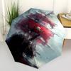 Pirate Ship, Stormy Sea Themed Automatic Opening and Closing Umbrella, Brightly Colored 8 Rib Portable Umbrella, Suitable for Men and Women,