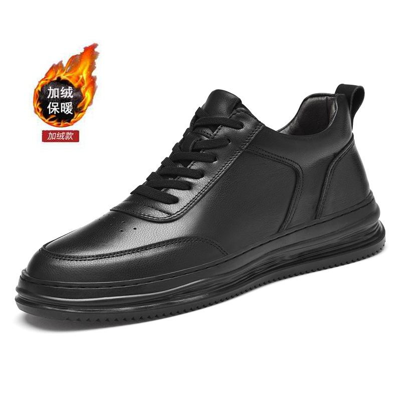 

Мужские дышащие туфли с круглым носком, модная обувь, весенне-осенние, из первого слоя коровьей кожи, на мягкой подошве, спортивная обувь, модные мужские повседневные, нескользящие, дышащие 45