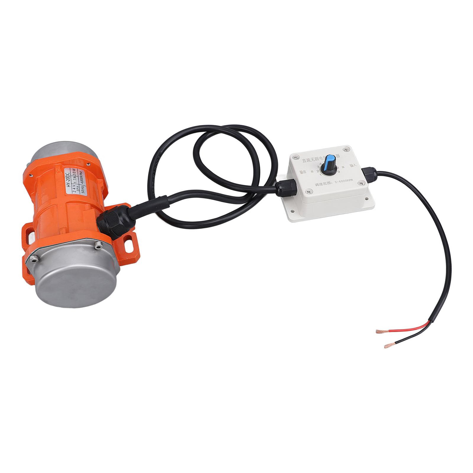 Moteur à Vibration Sans Balais 24V 4000 tr/min Vitesse Étanche IP65 Petit Électrique Béton Moteur
