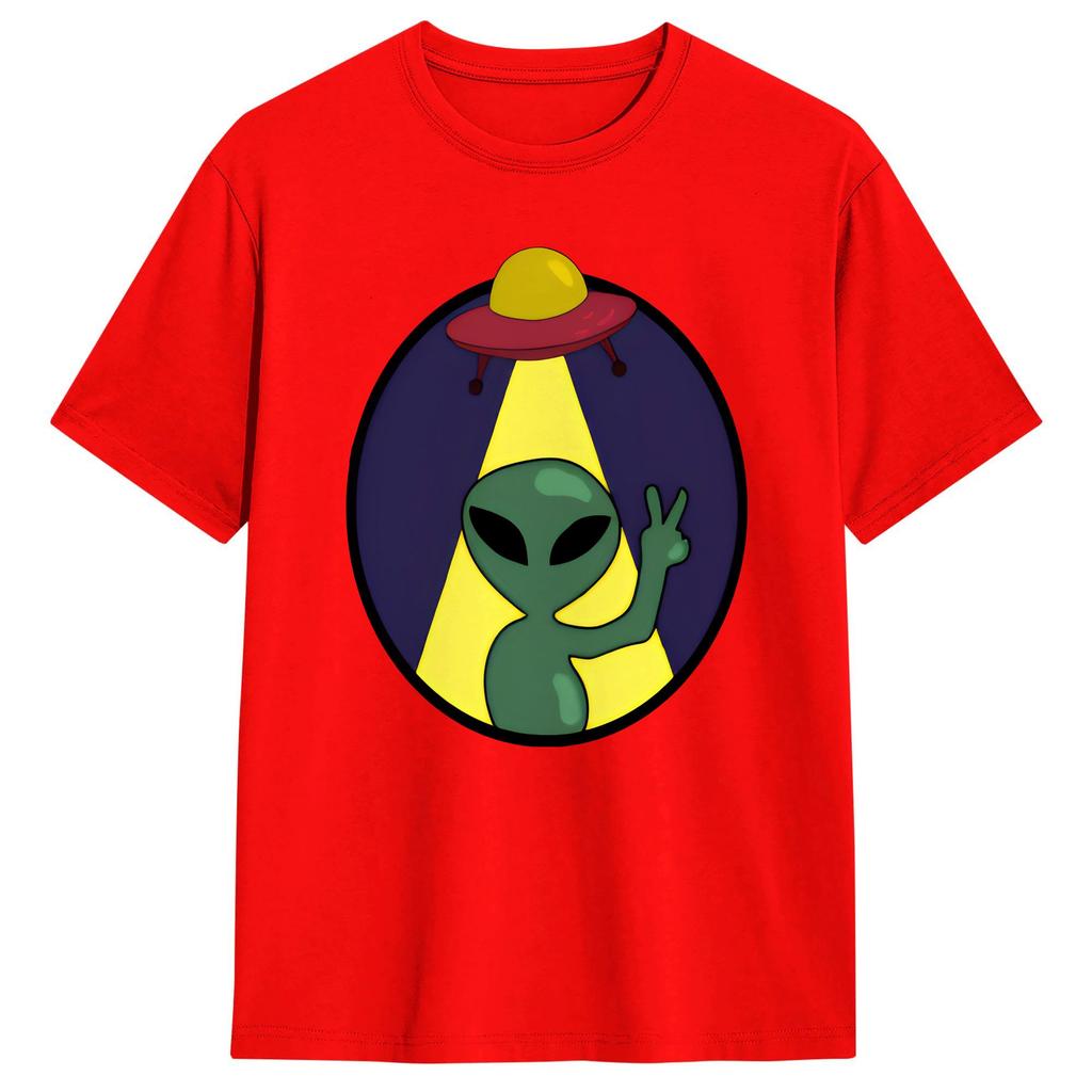 Unisexs Tshirt Ufo We Come In Space Alien Hipster 100 Cotton Tees Short Sleeve T Shirt Crewneck Clothes Classic
