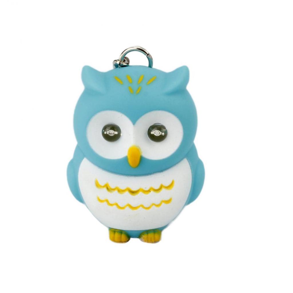 Fashion Cute Owl LED Eye Keychain with Sound Christmas Children Creative Gift
