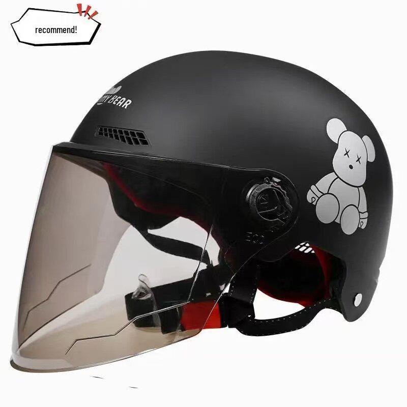 Certified Electric Bike Helmet with Sun Protection, Cute & Universal Half Helmet for Men and Women, All-Season Cycling Safety.