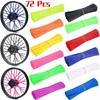 Universal Motocross Spoke Wraps 72PCS Multicolor Scratch-proof Dirt Bike Wheel Rim Spoke Covers for Riding Decoration