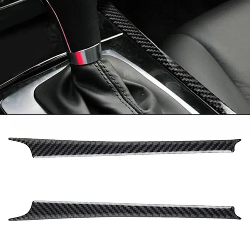 Carbon Fiber Interior Gear Shift Side Cover Trim For Mercedes For Benz For W204 Direct Replacement Car Accessories