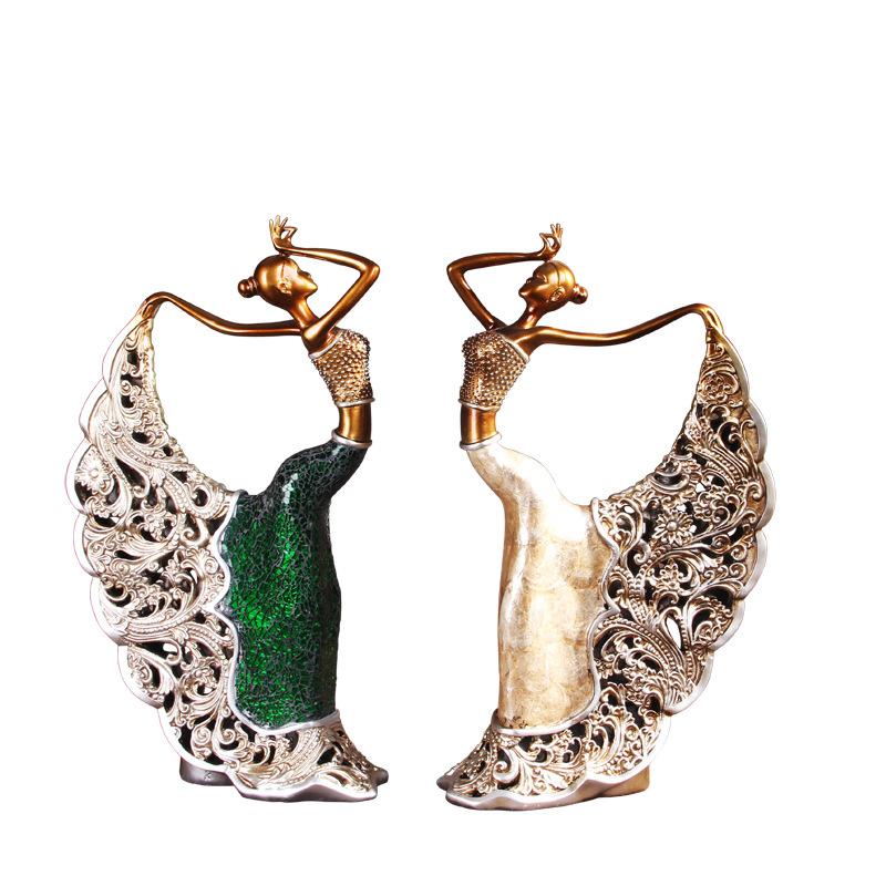 Artwork Ornaments Living Room Wine Cabinet TV Cabinet Home Decoration Home Room Peacock Dancer Simple European Modern