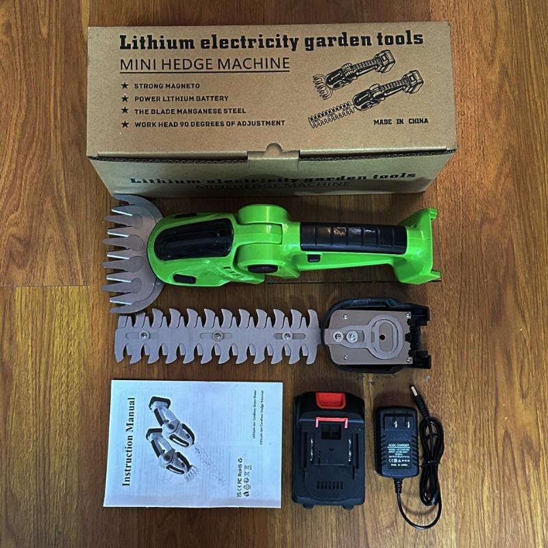 Home Lithium Handheld Mini Electric Hedge Trimmer Lawn Mower Hedge Clippers Pruning Shears Tools