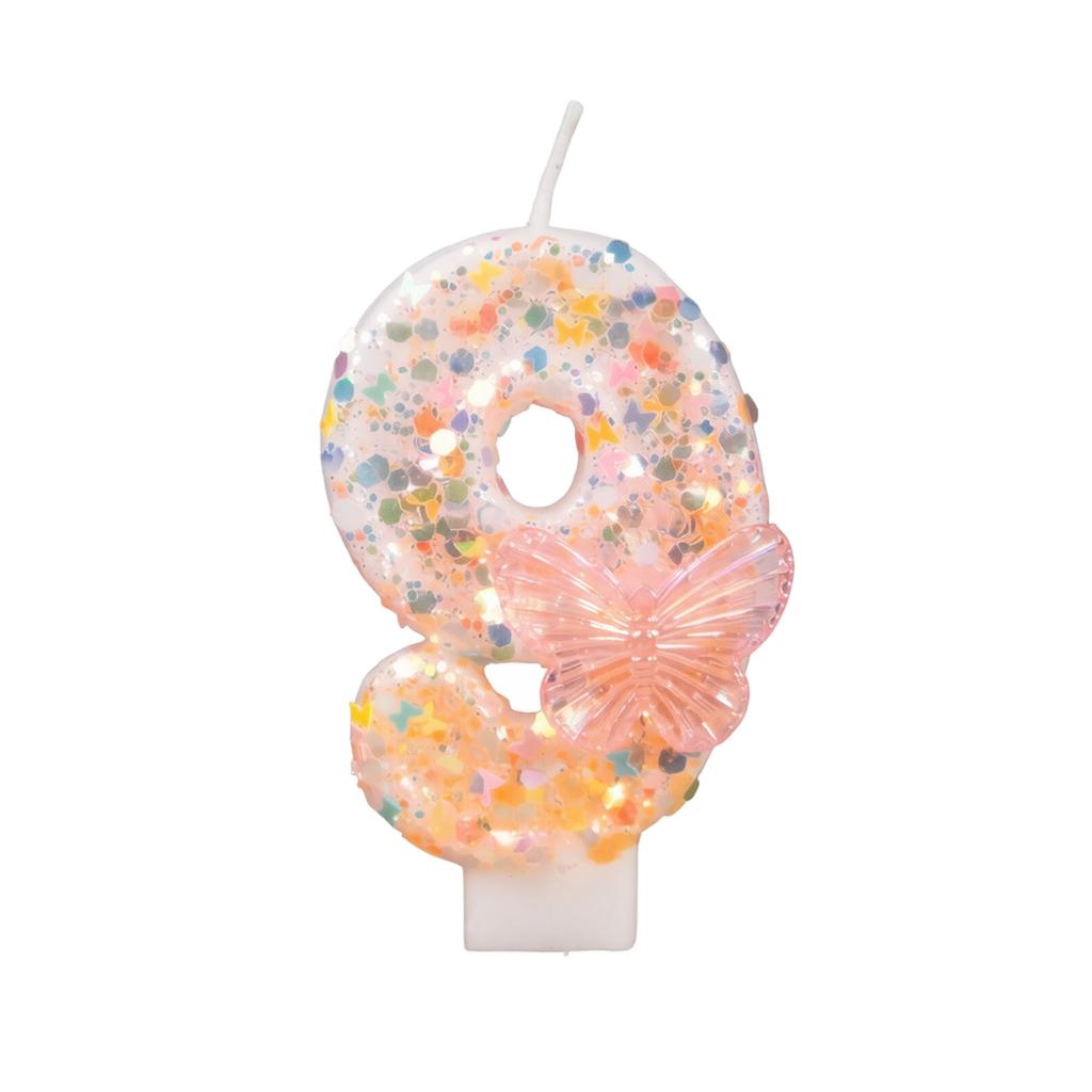 Birthday Number Candles 0-9 Decoration with for Birthday Party Topper