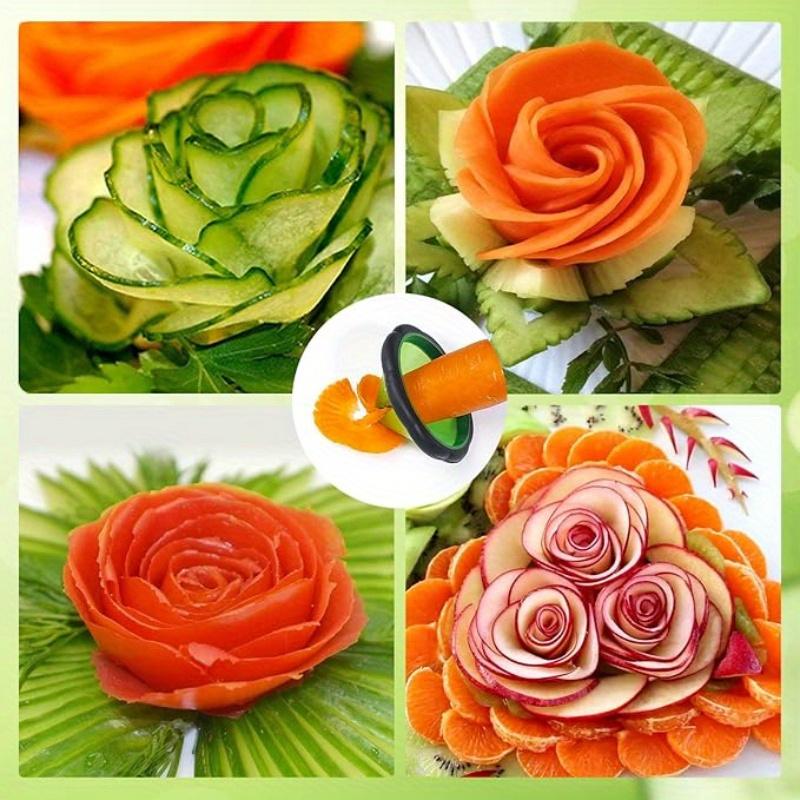 1pc Vegetable Salad Roll Creative Fruit Carver Cucumber Radish Spiral Slicer Cutting Pattern Tool Knife