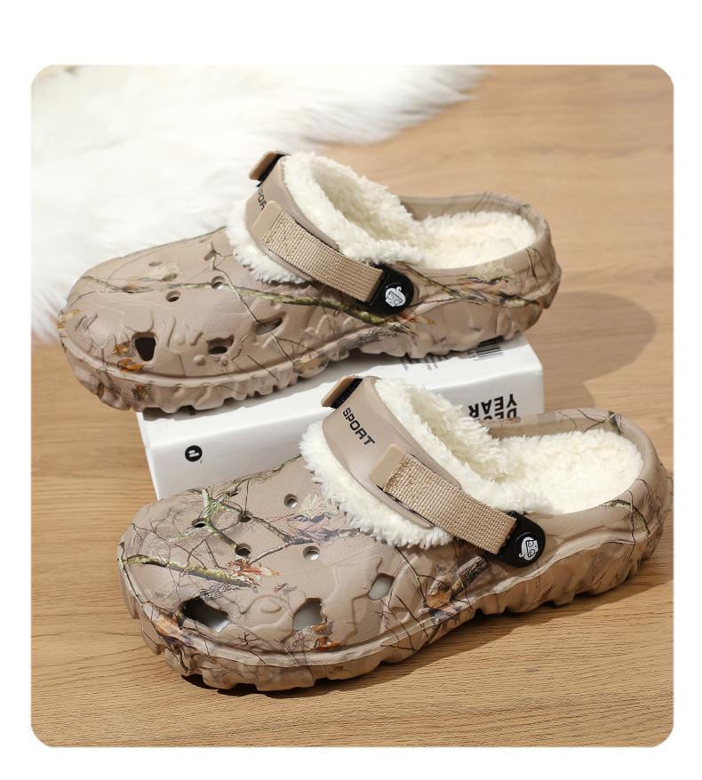Herren Winter Hausschuhe Indoor Bequeme Warme Hausschuhe Sommer Abnehmbare Sandalen Herren Lässig Rutschfest Plüschfell Hausschuhe für Herren