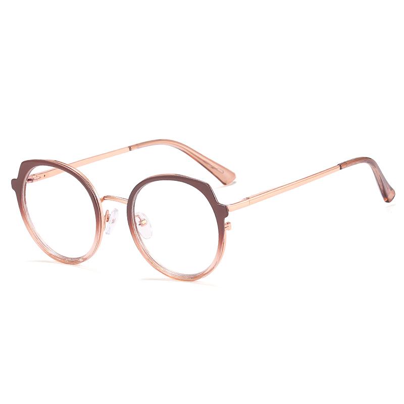 Anti Blue Light Black Clear Glasses Frame Women Fashion Round Transparent Trendy Optical Eyeglasses for Ladies Oversize Eyewear