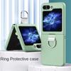 Hard Shell Plastic Ring Phone Case for Samsung Galaxy Z Flip 7FE 6 5 4 3  Flip6 Flip5 Flip4 Flip7 5G Protective Shockproof Cover