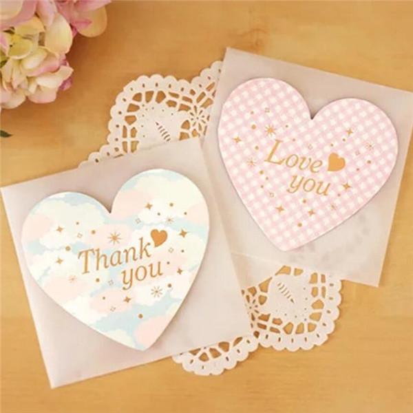 Blessings Love Romance Valentine's Day Fresh Heart Folding Greeting Card Card Message Card Envelope