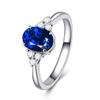 European-American High-End Adjustable Women's Ring with Colored Zircon, Light Luxury Style