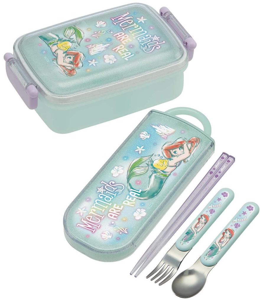Skater Bento Disney Ariel for Made In Box, 450ml, 23, Antibacterial, Girls, Japan, RBF3ANAG-A