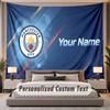 Custom Name Text Tapestry Manchester City Personalized Polyester Wall Tapestry For Bedroom And Room