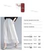 2025 Summer Women's Artistic Cotton Linen Wide-Leg Silk Cropped Pants